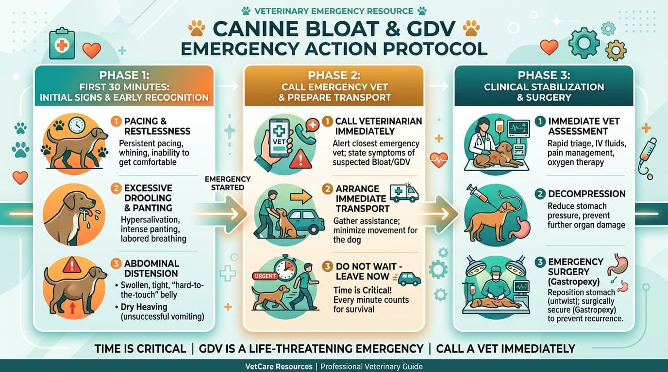 Canine Bloat & GDV Emergency Action Protocol Timeline
