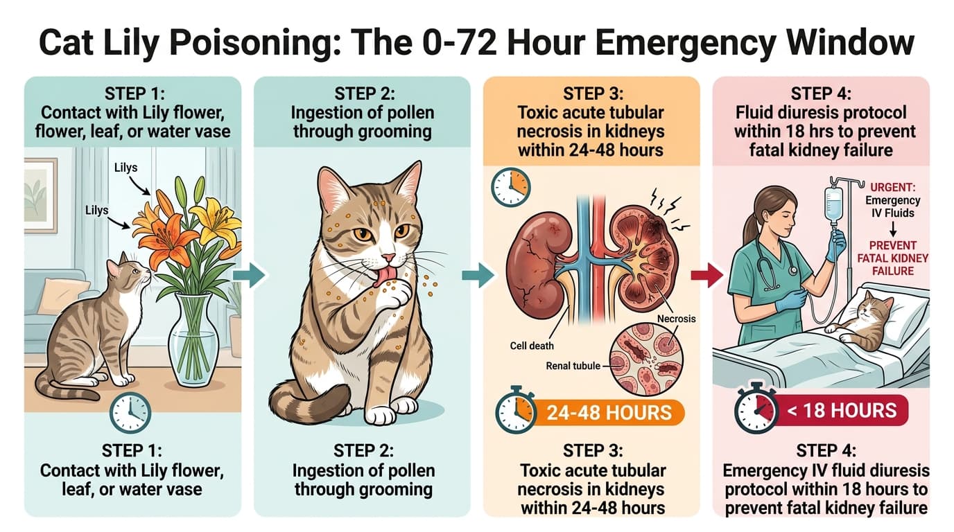 Cat Lily Poisoning Emergency Timeline and Decontamination Protocol
